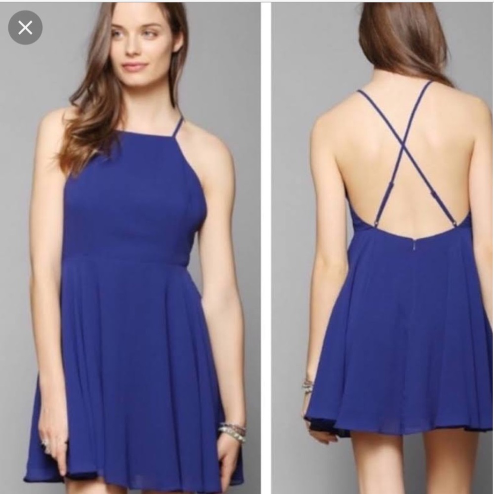 Silence + Noise Royal Blue Skater Dress Size 2